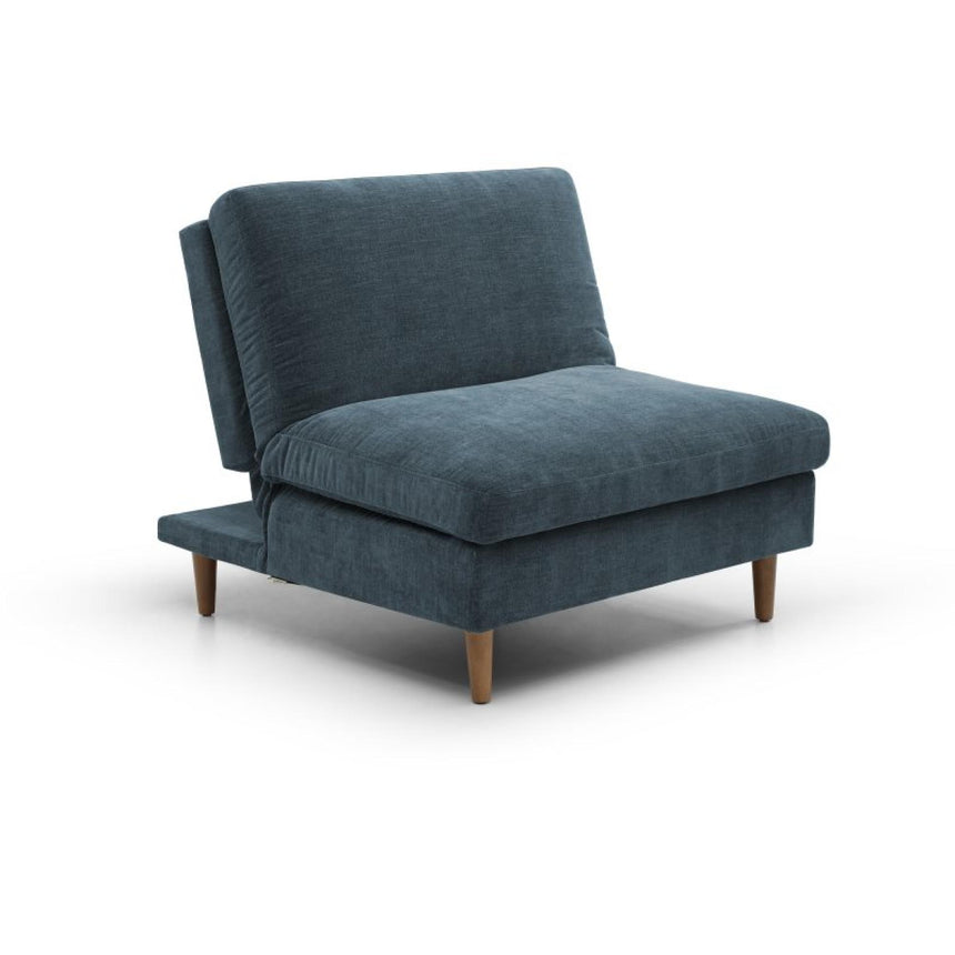 Scott Eryx Chenille Navy Blue Fabric Click Clack Chair-4