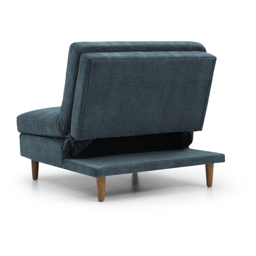 Scott Eryx Chenille Navy Blue Fabric Click Clack Chair-5