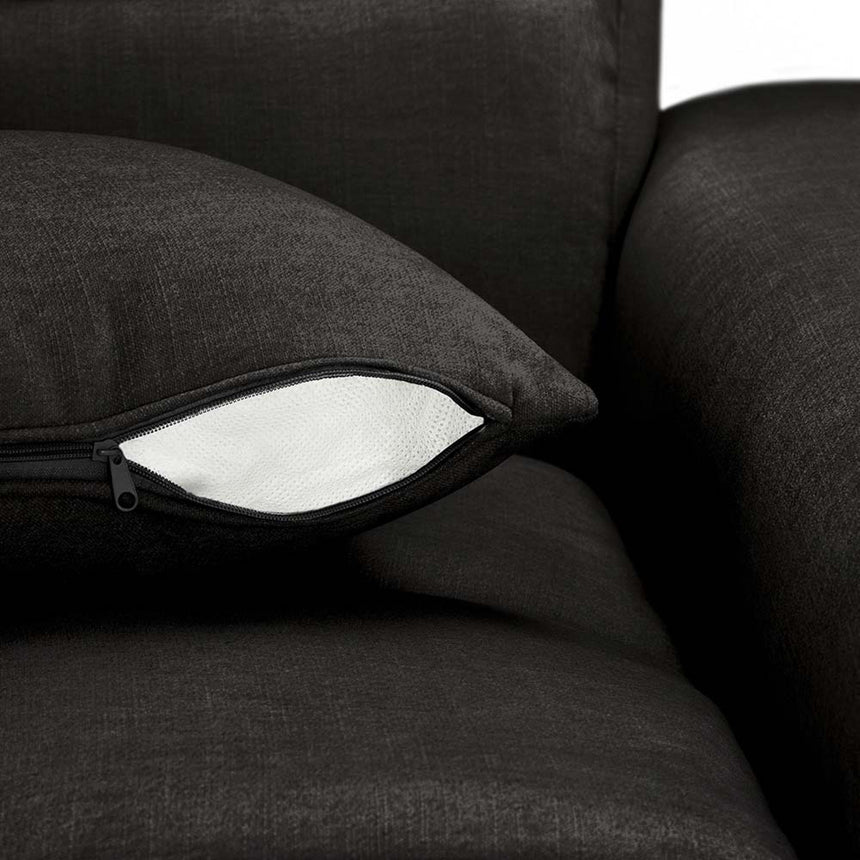 Jacob Black Fabric Corner Sofa - LHF-3