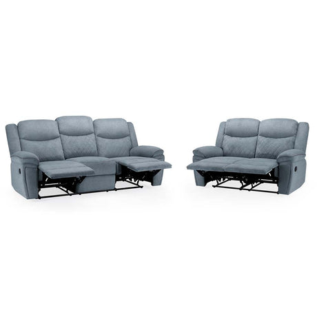 Myra Grey Fabric Recliner 3+2 Seater Sofa Set-2