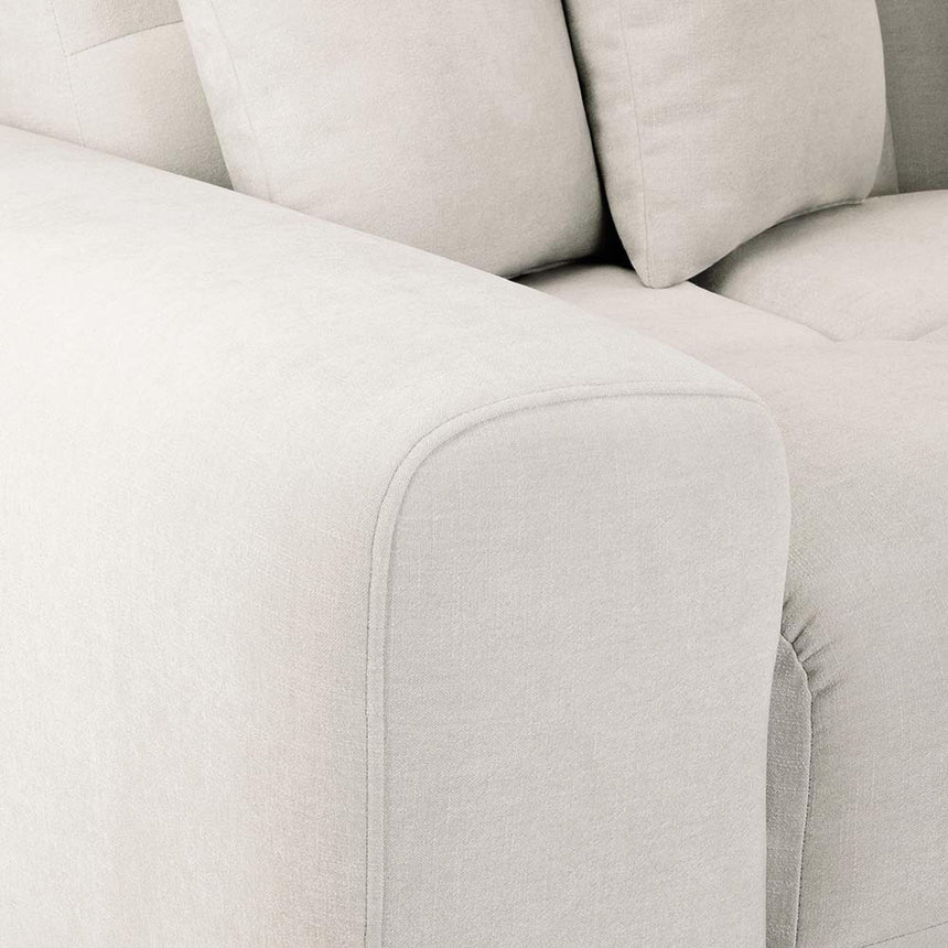 Jacob Cream Fabric Corner Sofa - LHF-3
