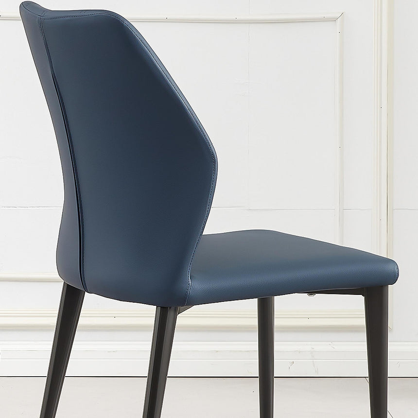 Harrow Blue Leather Dining Chair-7