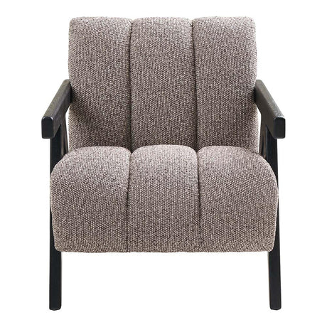 Florence Brown Fabric Lounge Armchair-2