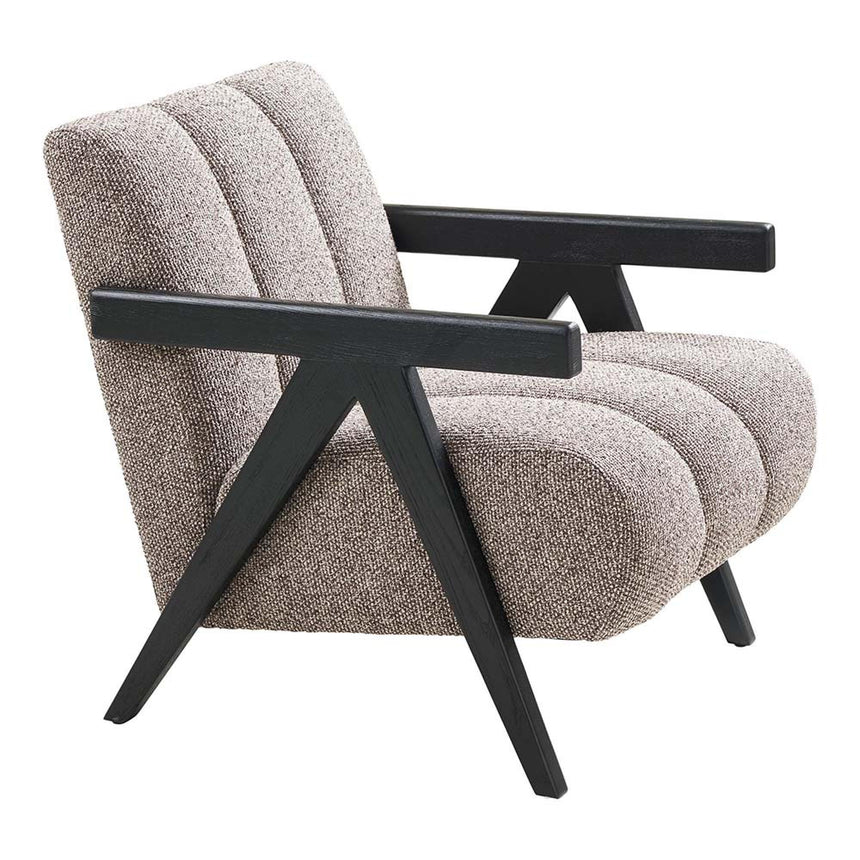 Florence Brown Fabric Lounge Armchair-4