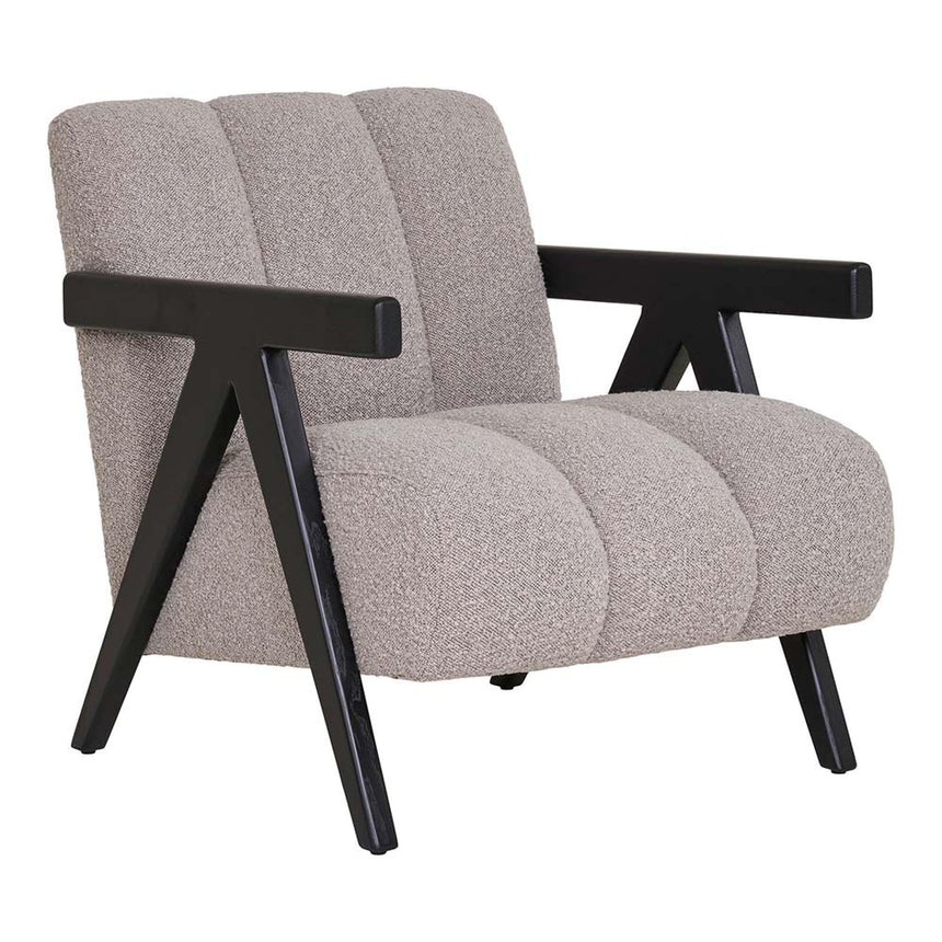Florence Sand Fabric Lounge Armchair-3