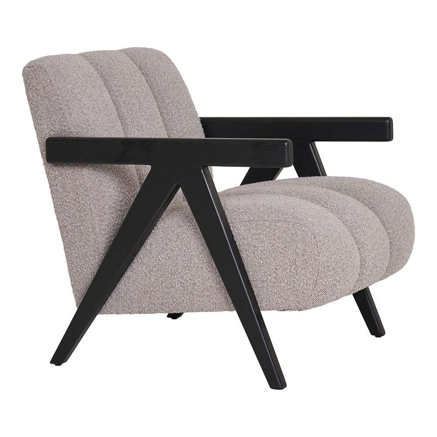 Florence Sand Fabric Lounge Armchair-4