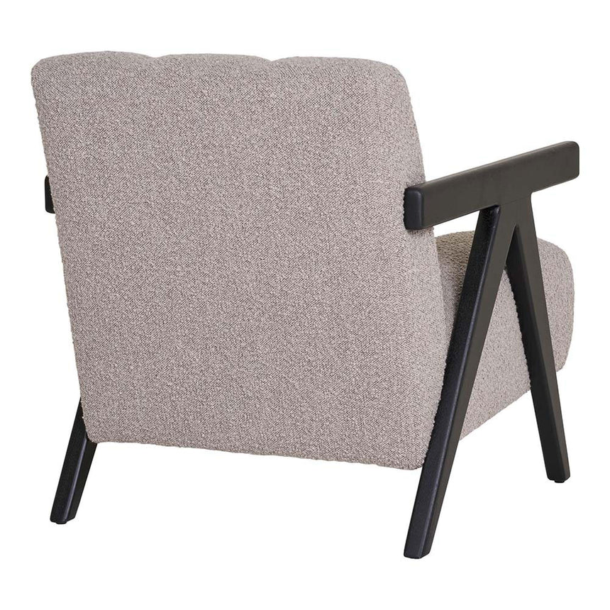 Florence Sand Fabric Lounge Armchair-5
