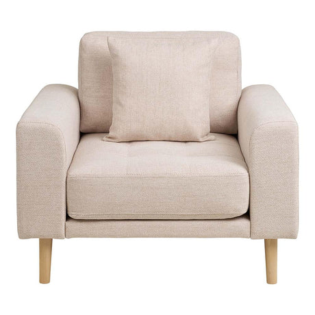 Lido Sand Fabric Lounge Armchair-2