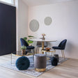 Bolzano White Marble Effect 4 Seater Gold Pedestal Round Dining Table - 110cm-7