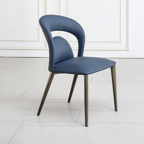 Dixie Blue Leather Dining Chair-2