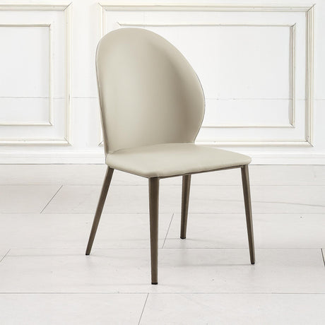Astrid Taupe Leather Dining Chair-2