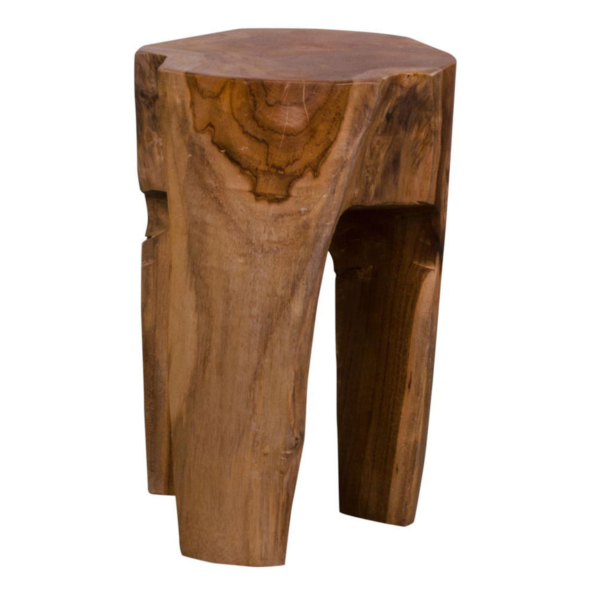 2 x Rose Natural Teak Wood Stool-2