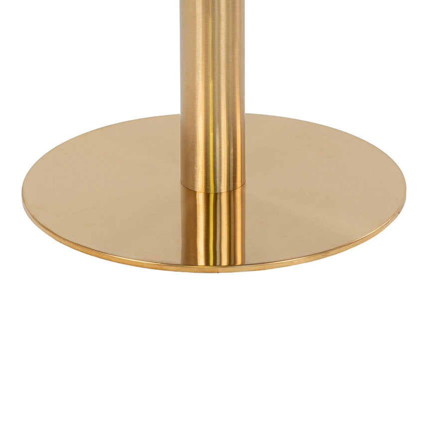 Bolzano White Marble Effect Round Large Bar Table with Gold Base-4