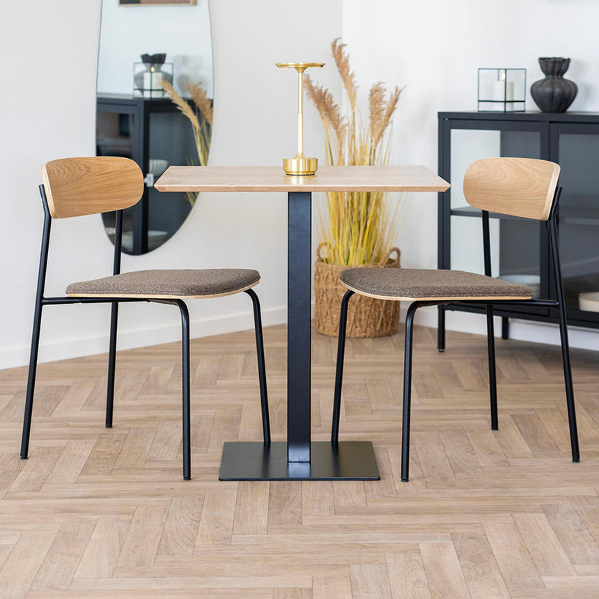 Fano Natural Wood Square Cafe Table-7