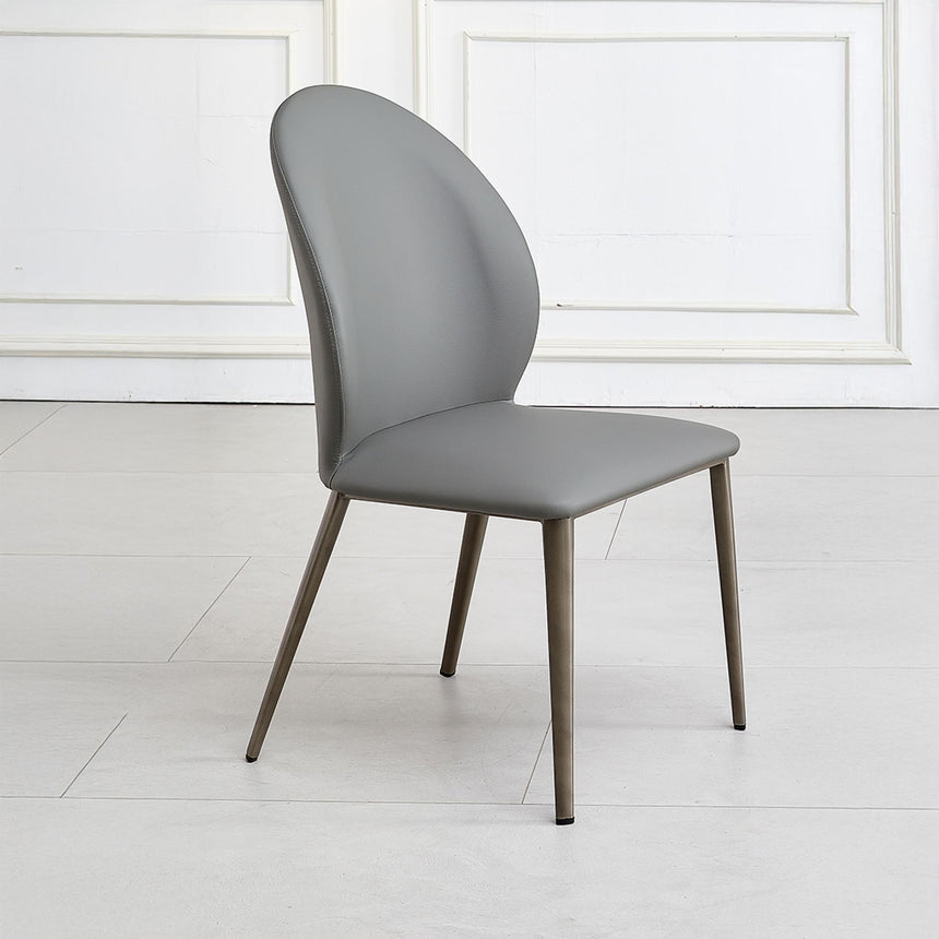 Astrid Grey Leather Dining Chair-4