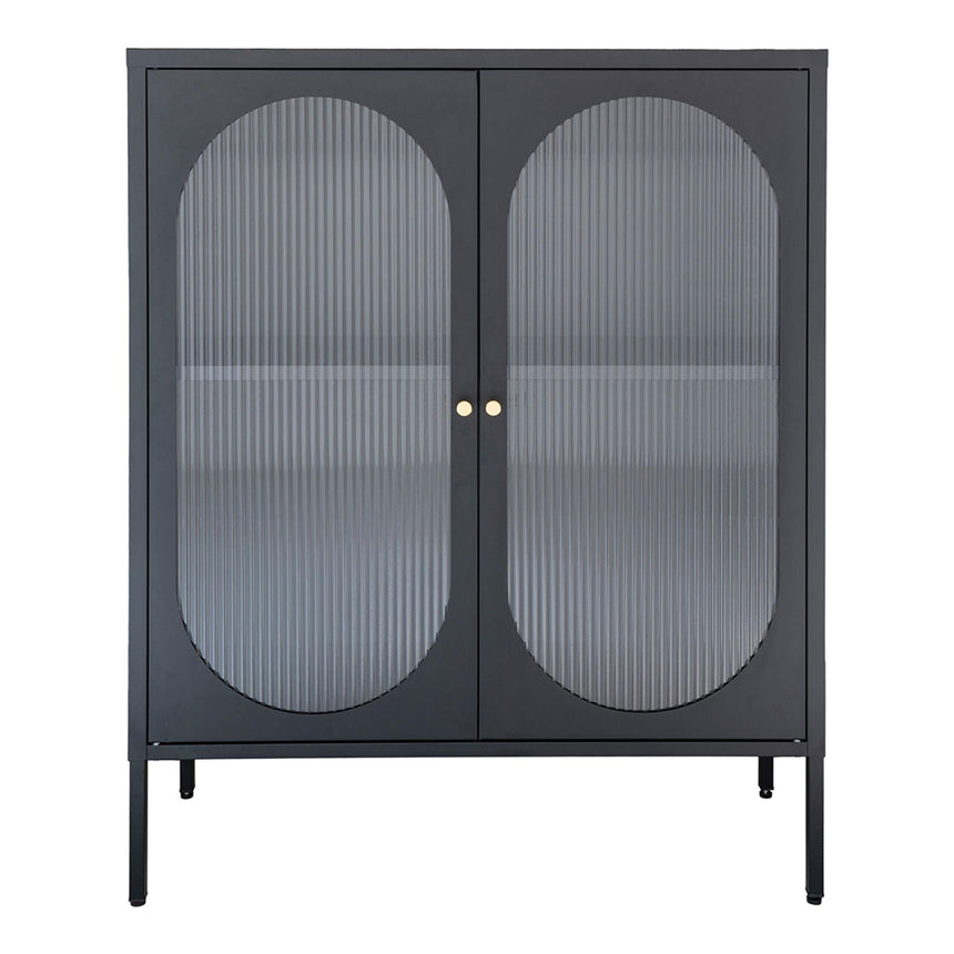 Adelaide Black Metal 2 Door Small Cabinet-4