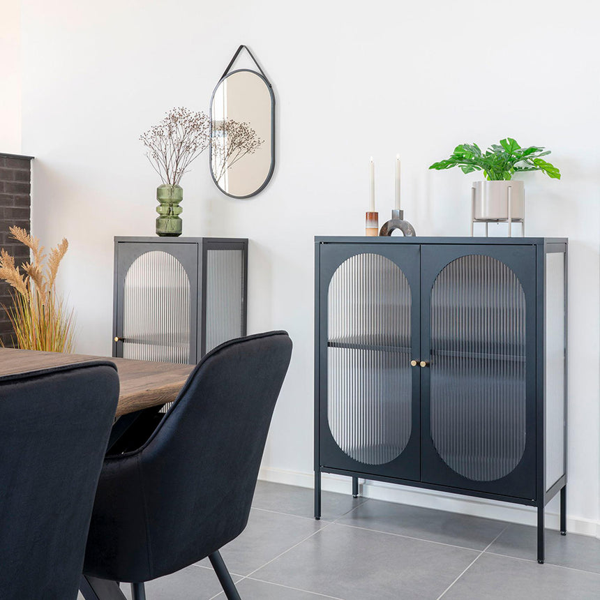 Adelaide Black Metal 2 Door Small Cabinet-5