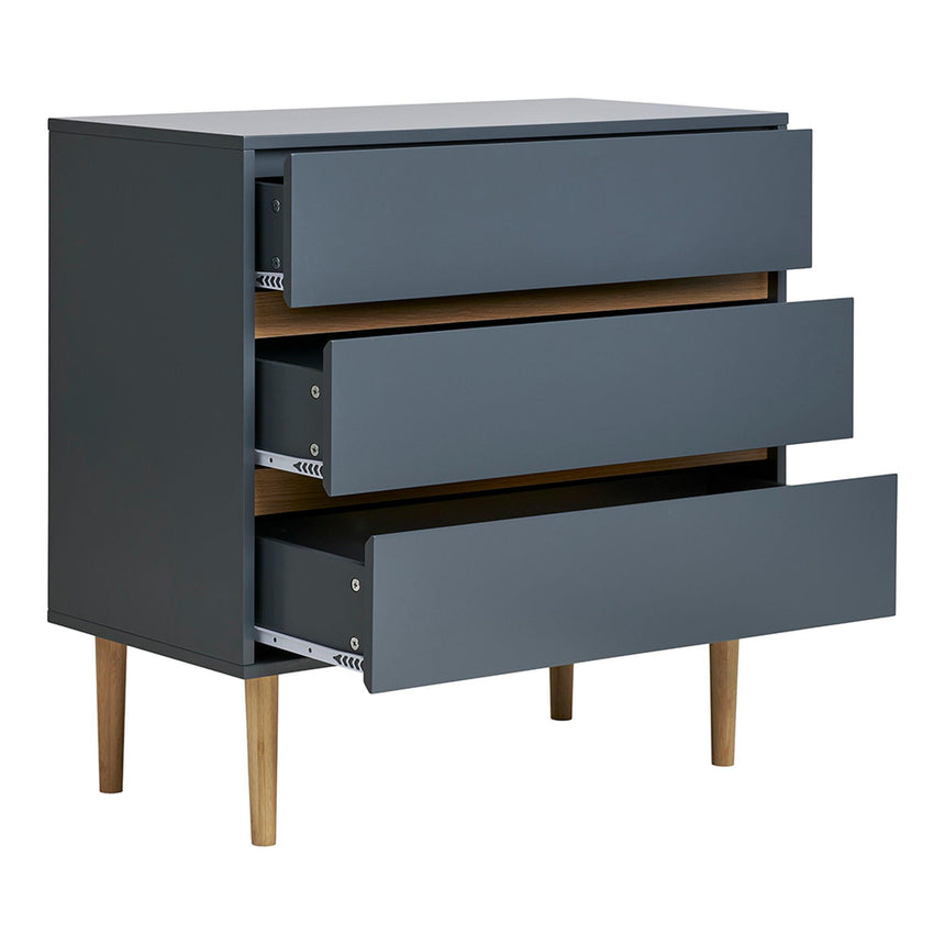 Bisley Dark Grey 3 Drawer Chest-2