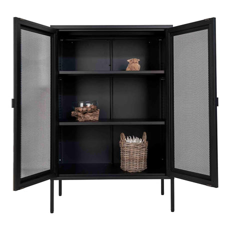 Melbourne Black Metal 2 Door Cabinet-2