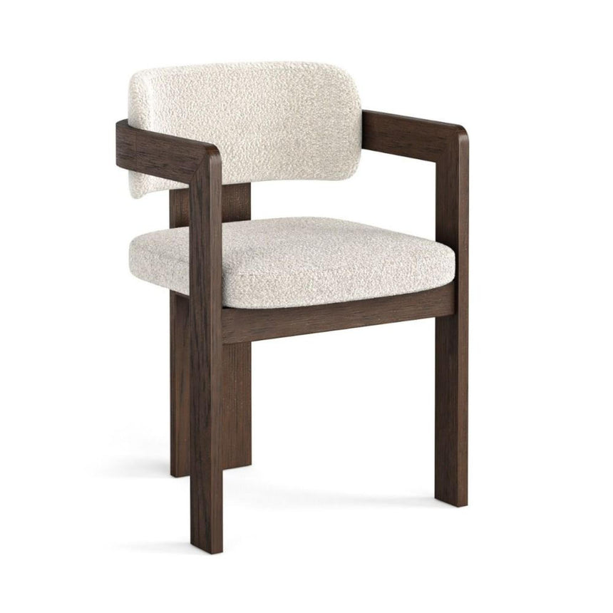 2 x California Dark Oak and Fabric Dining Chair-2