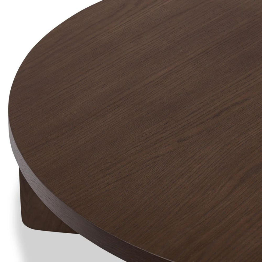 California Dark Oak Large Round Coffee Table-5