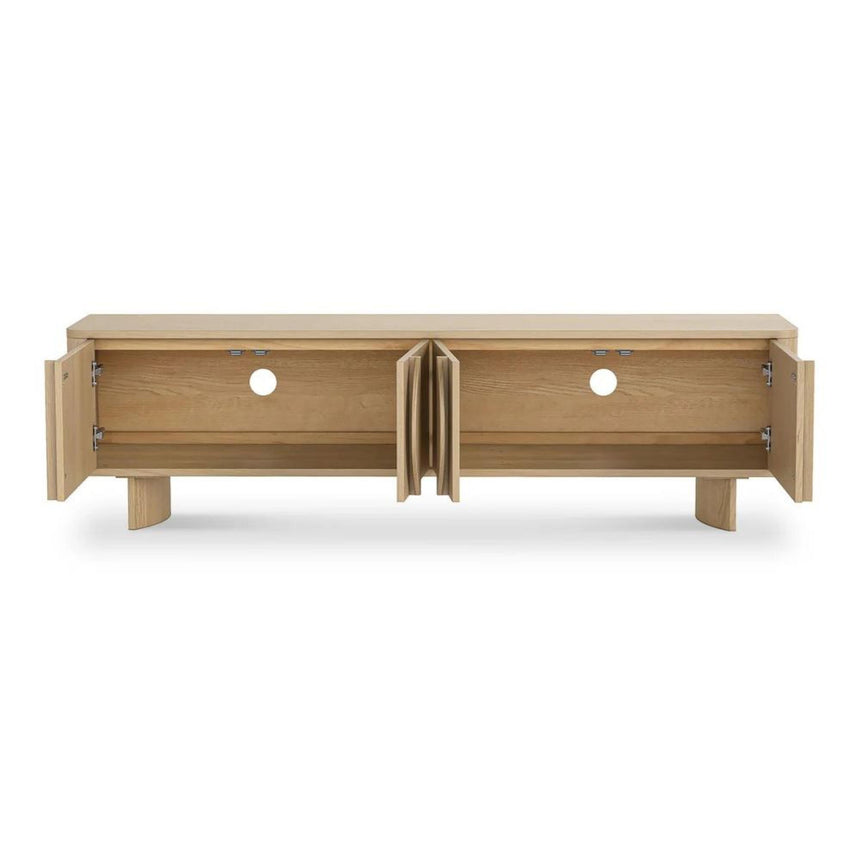 Cara Oak 180cm Large Storage TV Unit-3