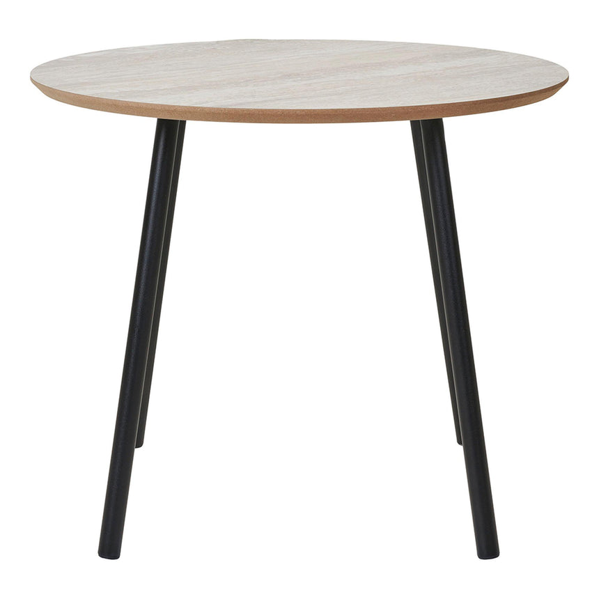 Aalst Beige Travertine Effect Round Coffee Table-3