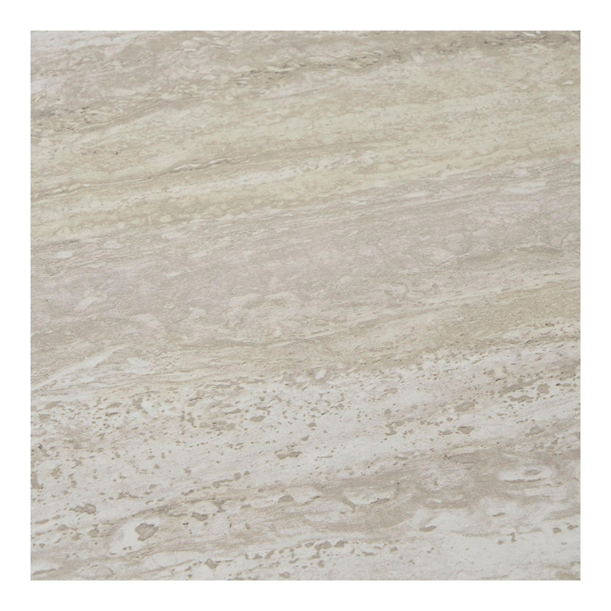 Aalst Beige Travertine Effect Round Coffee Table-5