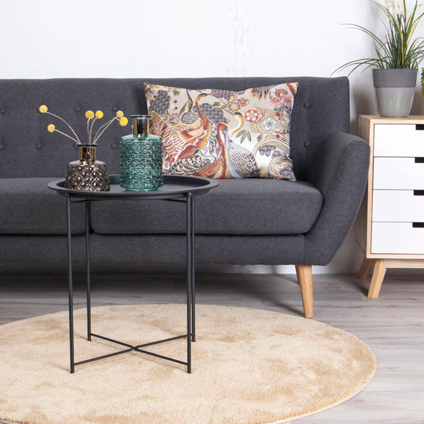 Bastia Black Metal Round Side Table-4