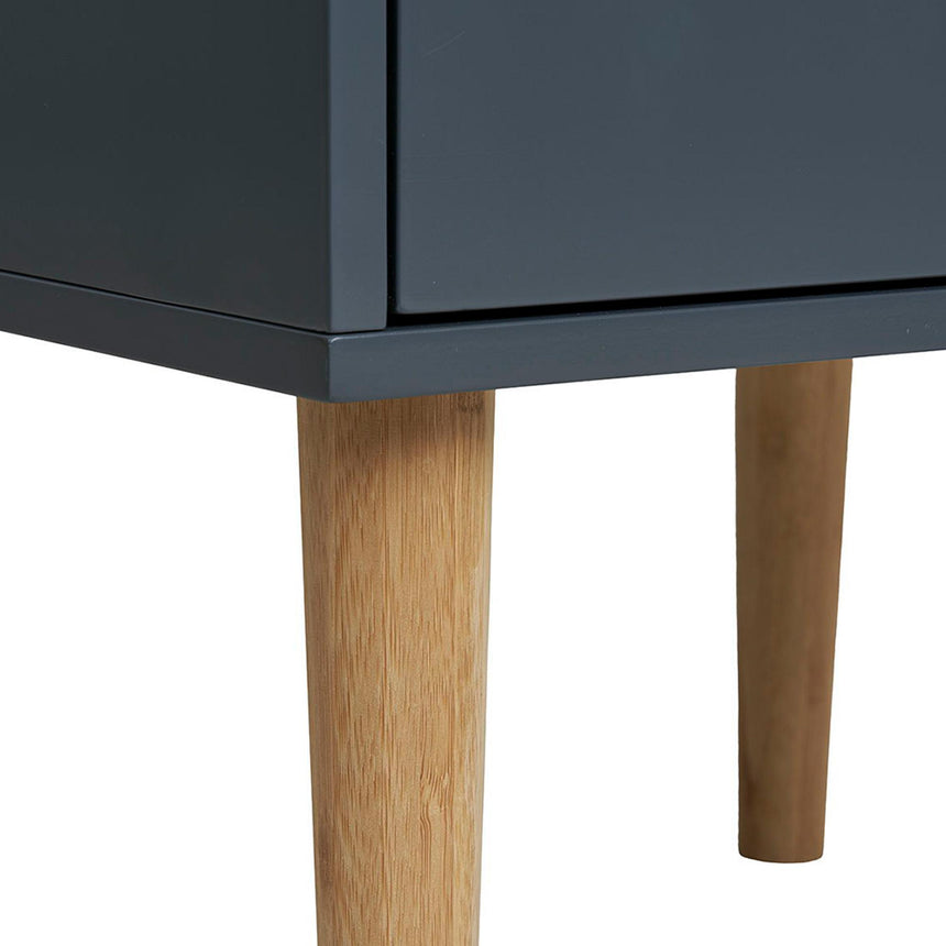 Bisley Dark Grey 2 Drawer Side Table-6