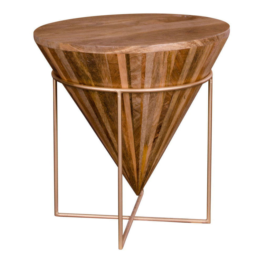 Hapur Mango Wood Round Coffee Table-2
