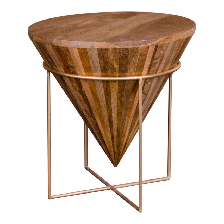 Hapur Mango Wood Round Coffee Table-4