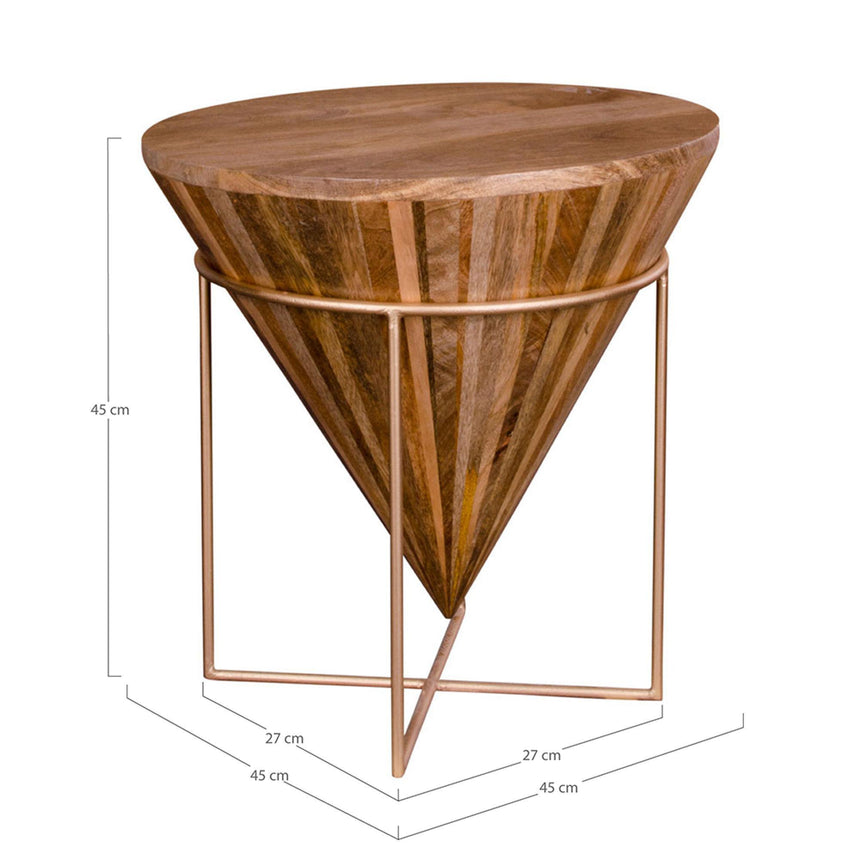 Hapur Mango Wood Round Coffee Table-7