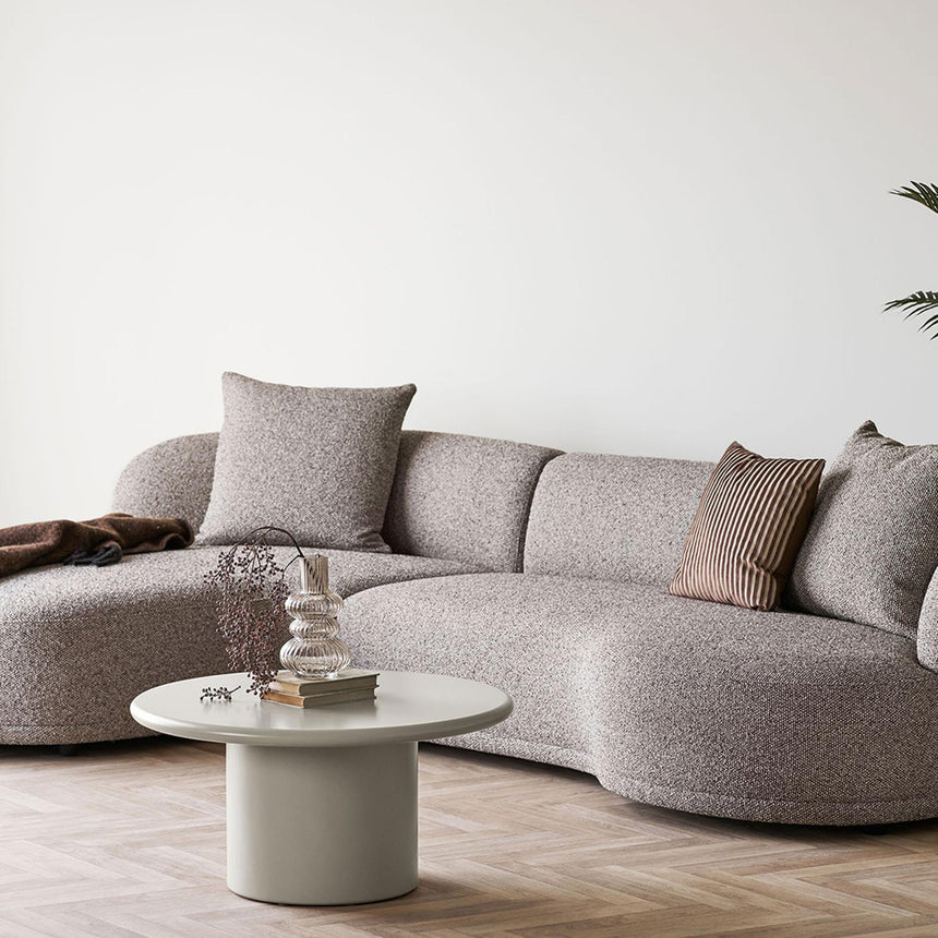 Nagano Concrete Effect Round Coffee Table-5