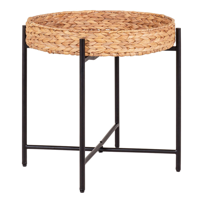 Naro Natural Waterhyacinth Round Side Table-3