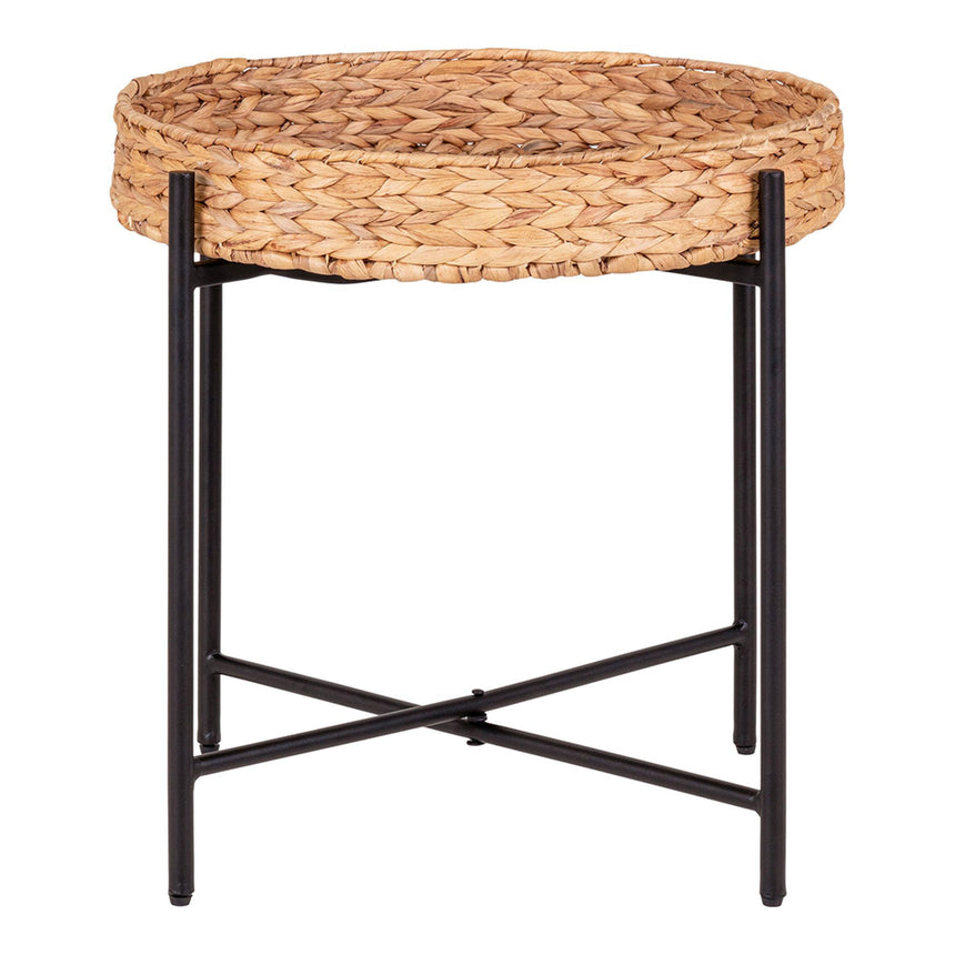 Naro Natural Waterhyacinth Round Side Table-4