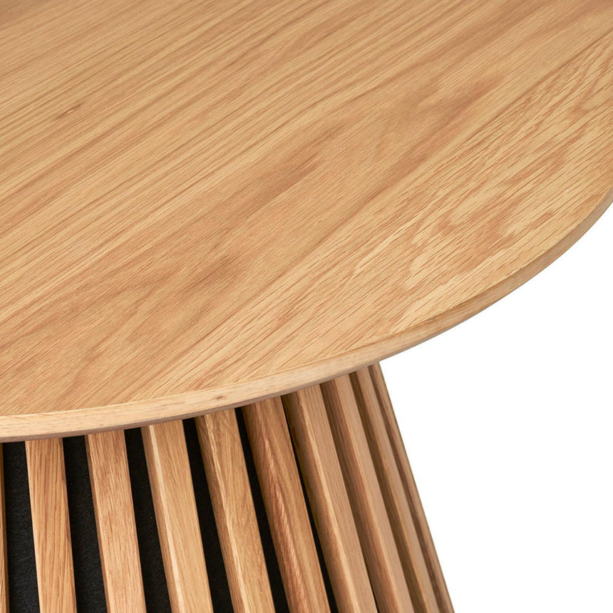 Osaka Oak Round Coffee Table with Slatted Base-4