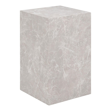 Prague Beige Marble Effect Tall Side Table-2