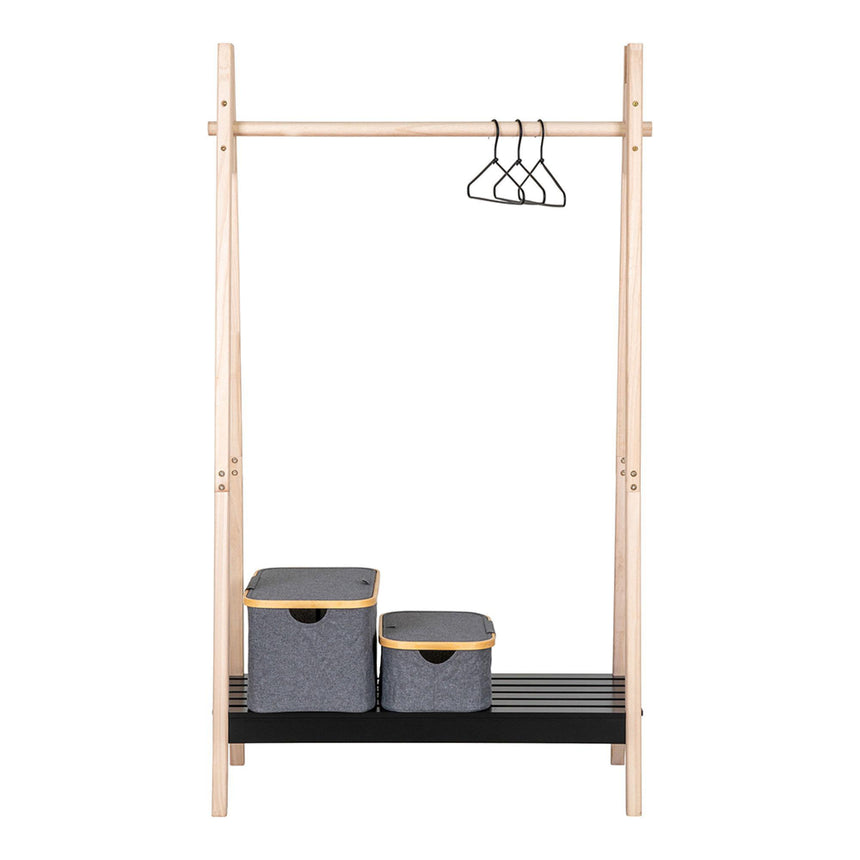 Torino Natural Wood Clothes Rack-3