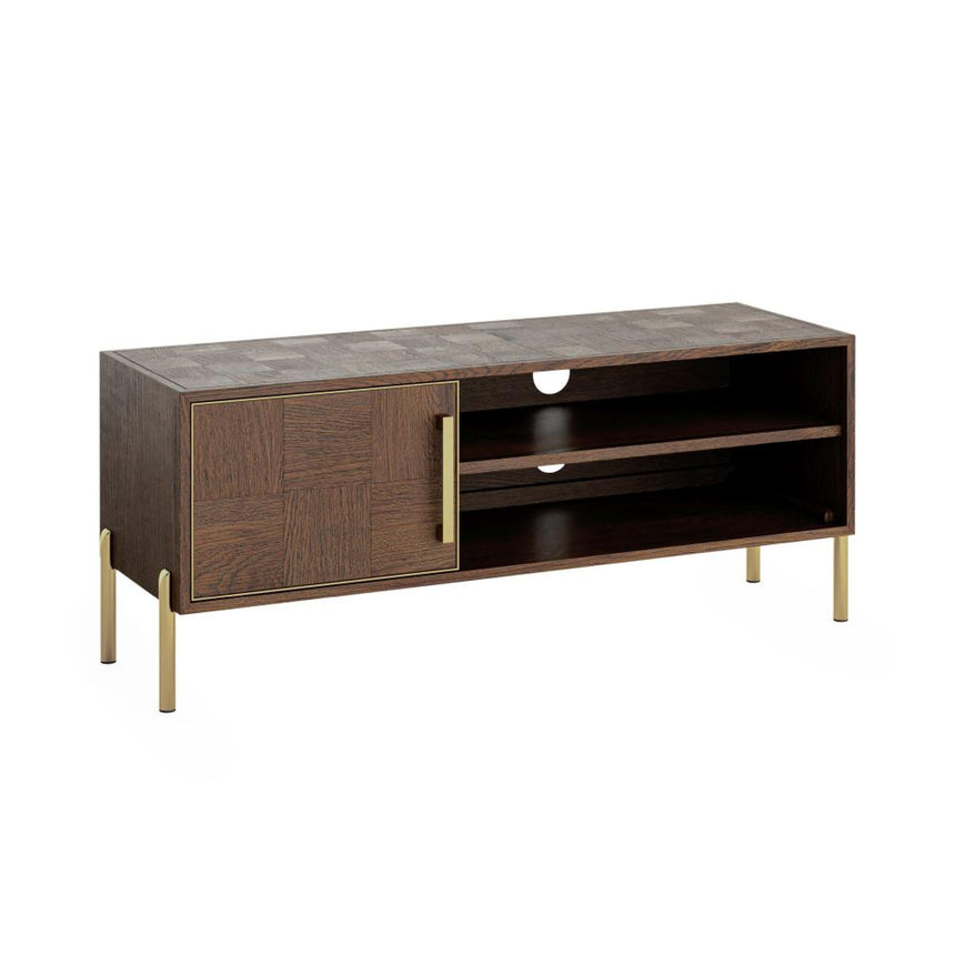 Gambit Dark Wood Small Storage TV Unit-2