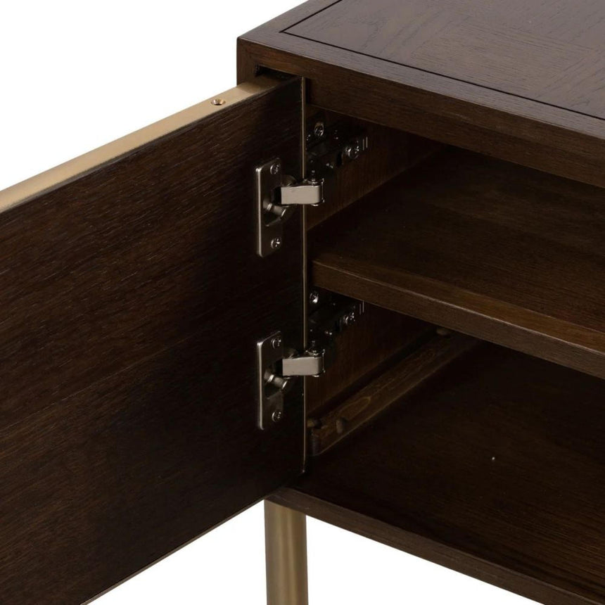 Gambit Dark Wood Small Storage TV Unit-3