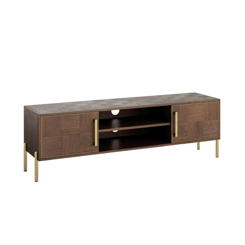 Gambit Dark Wood 150cm Large Storage TV Unit-2