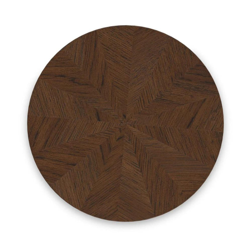Gambit Dark Wood Round Side Table-3