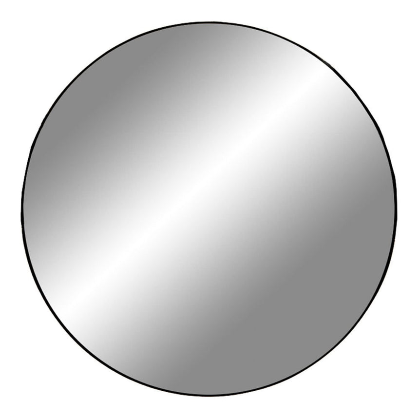Jersey Black Round Wall Mirror - 100cm x 100cm-2