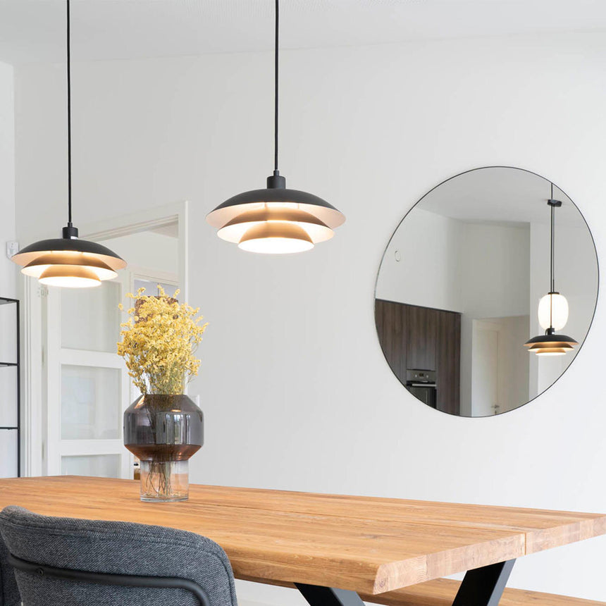 Jersey Black Round Wall Mirror - 100cm x 100cm-5