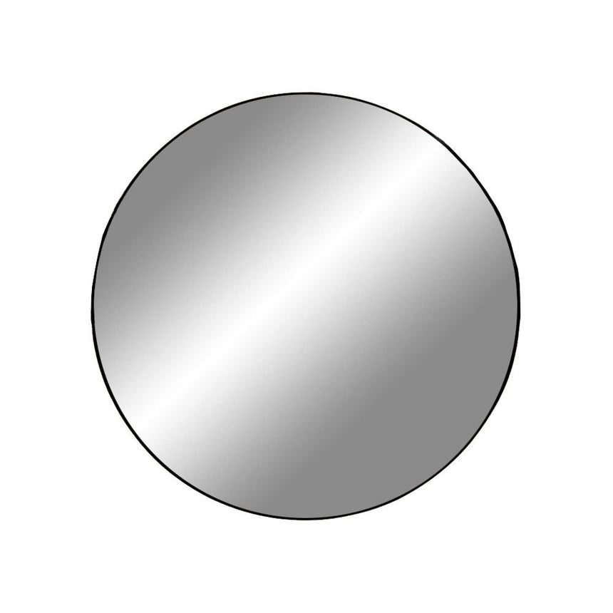 Jersey Black Round Wall Mirror - 60cm x 60cm-2