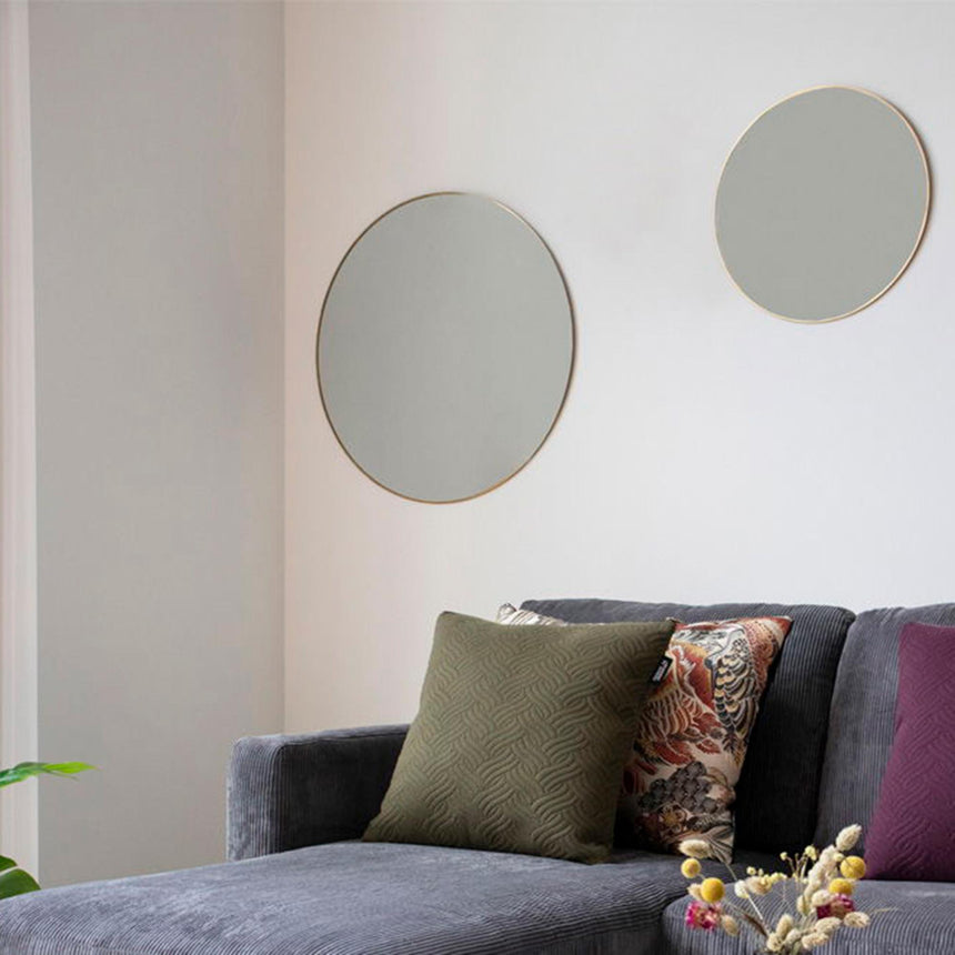 Jersey Brass Finish Round Wall Mirror - 60cm x 60cm-4