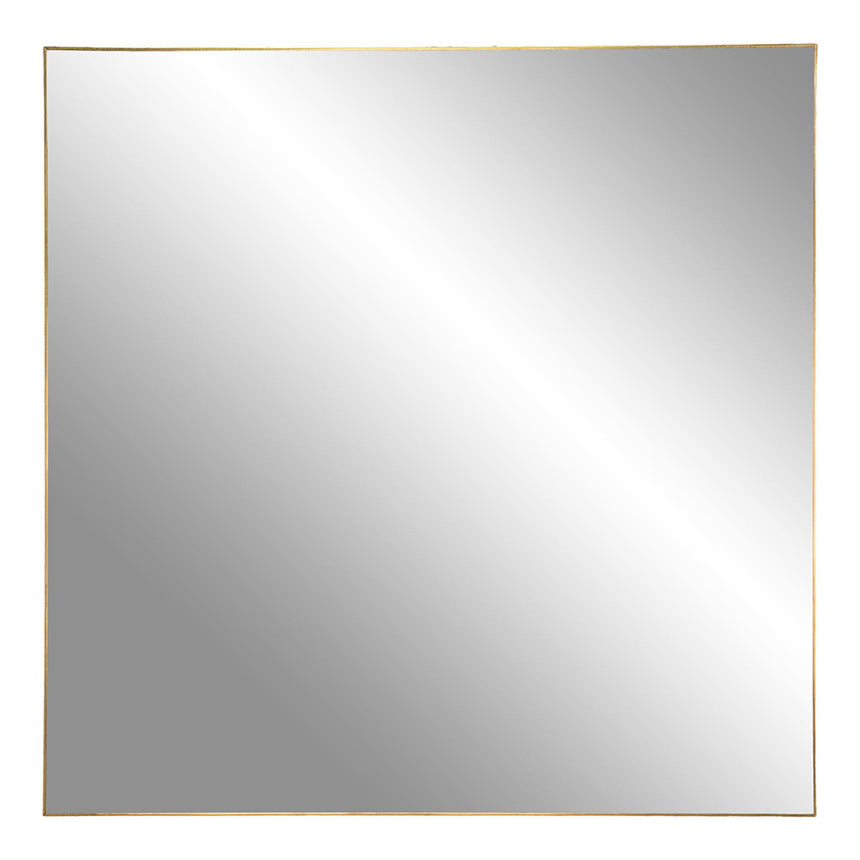 Jersey Brass Finish Square Wall Mirror - 60cm x 60cm-2