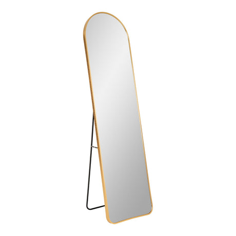 Madrid Brass Finish Arch Long Floor Standing Mirror - 40cm x 150cm -2