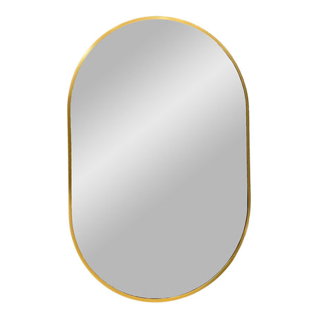 Madrid Brass Finish Oval Wall Mirror - 50cm x 80cm-2